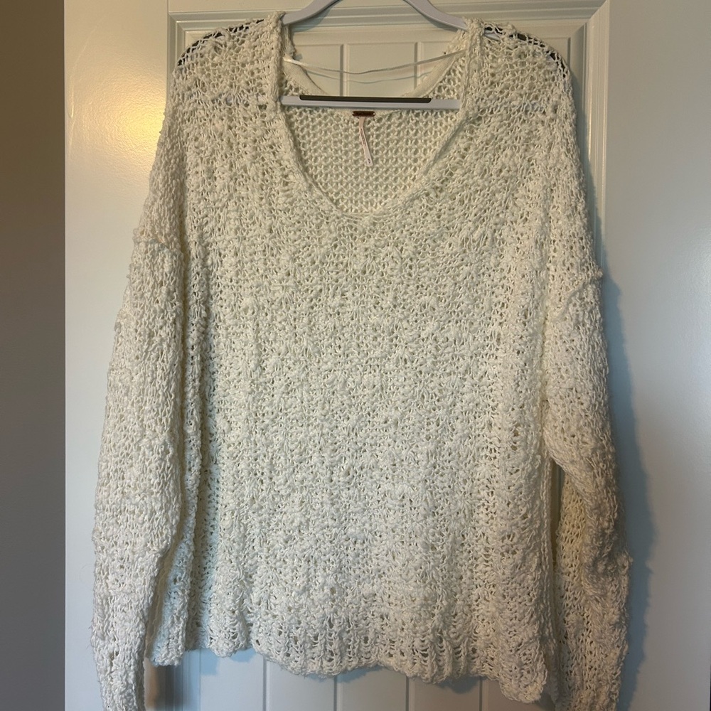 Free People Sunday Short Pullover in White